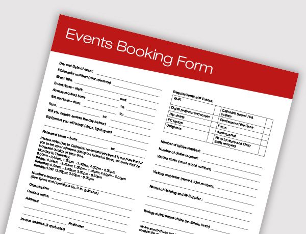 Events Booking Form
